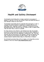 Health and Safety Statement